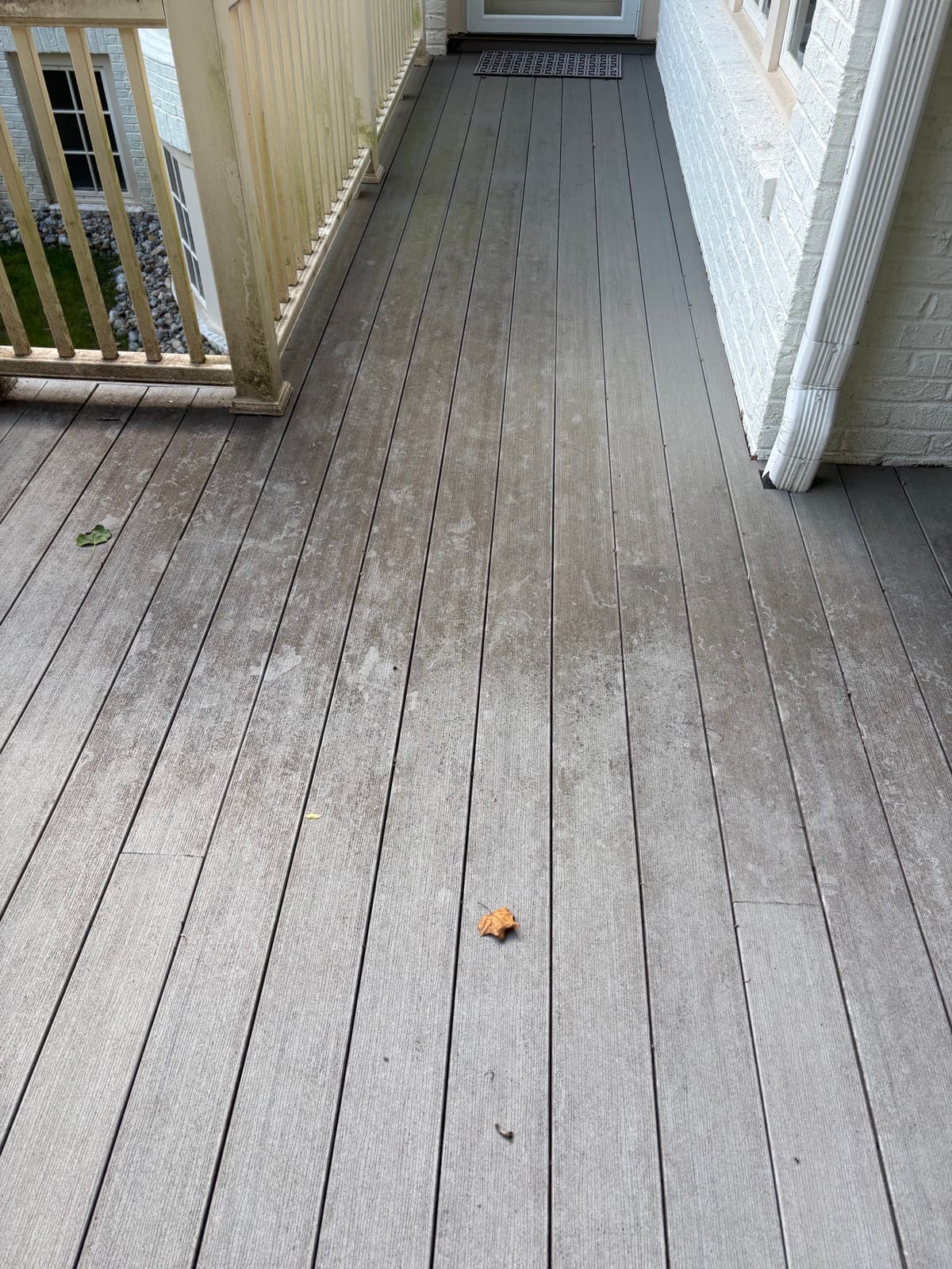 Composite deck before cleaning near Summit NJ